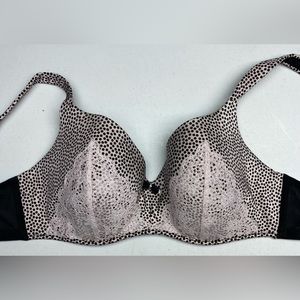Deesse BLK/WHT Lightly Lined Underwire, 40D  *P1060